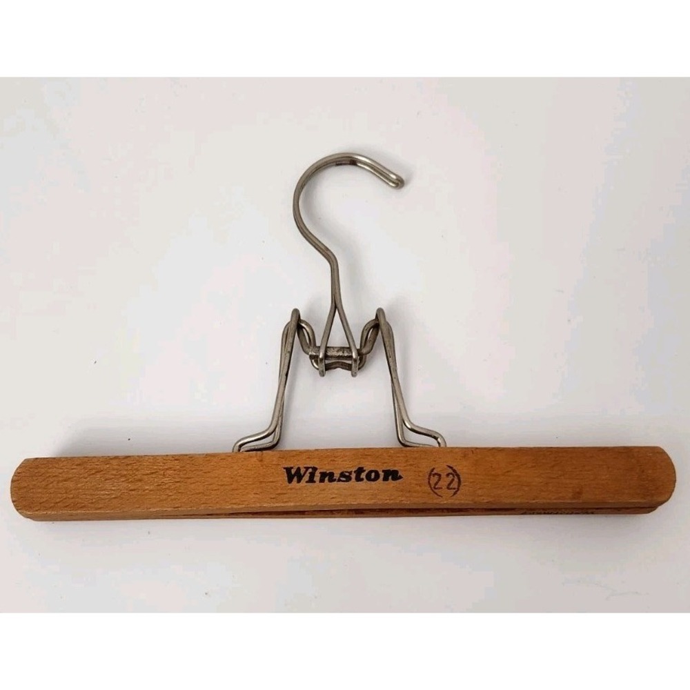 VINTAGE Wood & Steel Wire PANT Skirt HANGER‎ - 10" X 6" Winston Germany